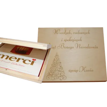 Pudełko na Merci z Grawerem Upominek Podziękowanie dla Mamy Babci Dziadka